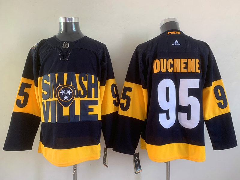 Men's Nashville Predators Matt Duchene #95 Black Breakaway Jersey